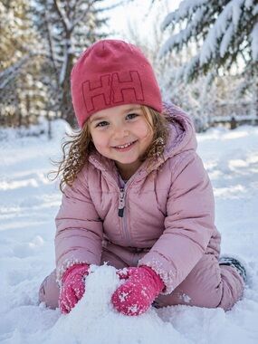 Helly Hansen Kids Pink Beanie Hat | Size 49-50 Winter Knit Hat